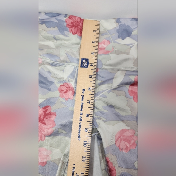 RBX CROP WOMEN'S YOGA LEGGINGS, SIZE MEDIUM, FLORAL - Picture 5 of 10